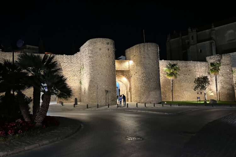 Las Murallas de Almocábar estrenan su nueva iluminación artística