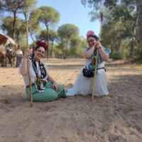 Los romeros rondeños cruzan la Raya Real y mañana finalizan su camino con la entrada al Rocío