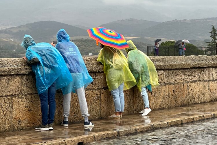 La lluvia deja en algunos puntos de la Serranía más de 83 litros de agua y en Ronda se superan los 43