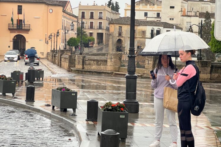 La lluvia deja 22 litros en dos días en Ronda que entra en alerta amarilla este viernes por tormentas