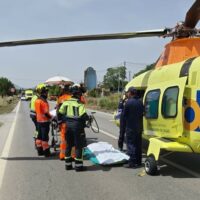 Siete personas resultan heridas, entre ellas un bebé de cuatro meses, en un accidente en la salida de Ronda por la carretera A-367