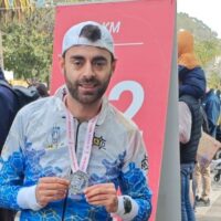José María Pino, del Club Team, corrió la Maratón de Málaga