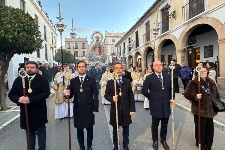 La Virgen de la Paz, patrona de Ronda, ya está en La Merced para su tradicional novena