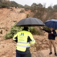 El presidente de la Diputación anuncia una partida inicial de 15 millones para las primeras reparaciones de carreteras tras el temporal