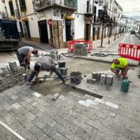 El Ayuntamiento repara los desperfectos causados por el temporal en en centro de Ronda