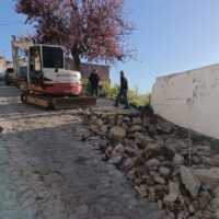 El Ayuntamiento repara los daños provocados por el temporal en la calle Tomilla