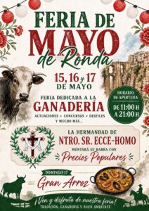 Cartel anunciador de la Feria de Mayo de la Hermandad del "Ecce Homo". Foto: Hermandad del "Ecce Homo".
